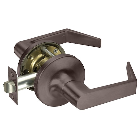 Yale Grade 1 Passage/Closet Latch Cylindrical Lock, Augusta Lever, Non-Keyed, Dark Oxidized Bronze Finish AU5401LN 613E
